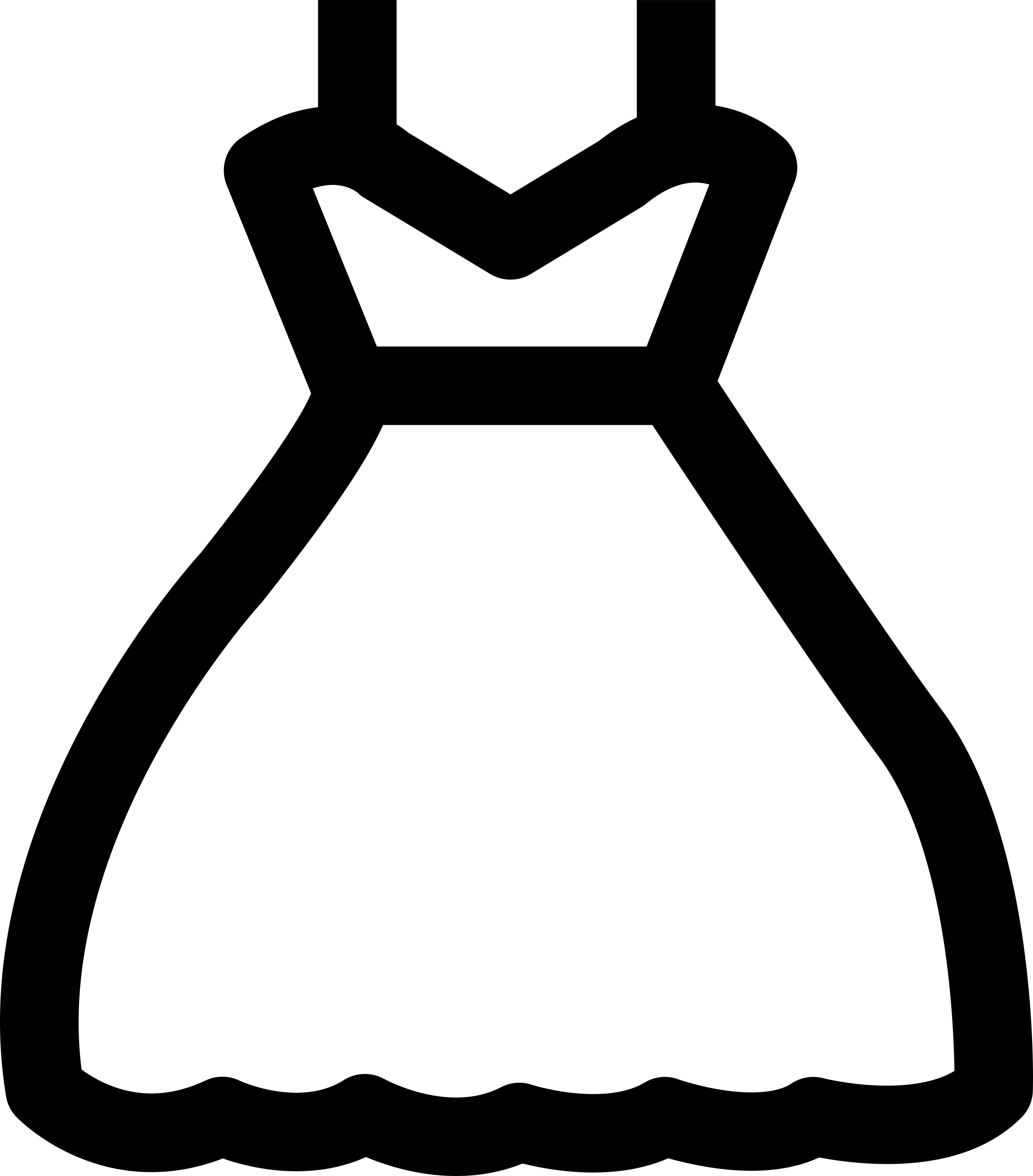 Female Party Long Dress Contour Svg Vector Free Vectors
